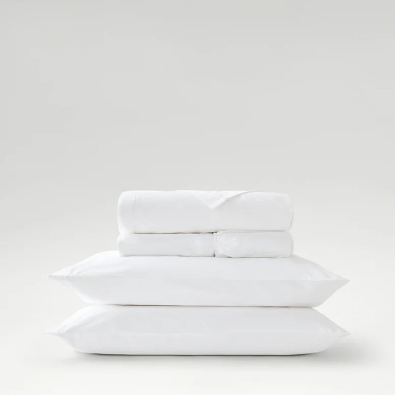 Premium Sateen Sheet Set, Queen Sheet Set, White