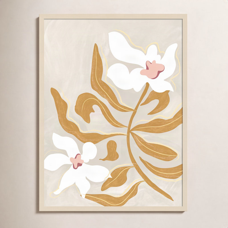 «Pattison Flower Flower Flower» par Arty, art mural Guava, Brun, H 33 po x l 26 po