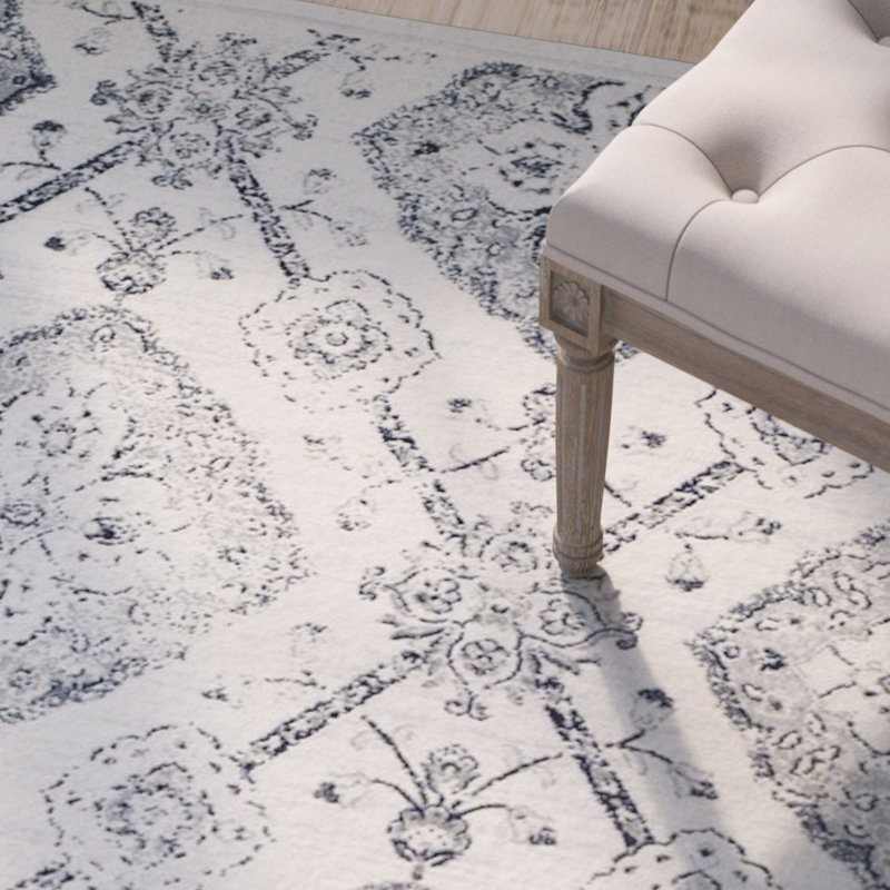 Joana Performance Floral Rug, Rectangle 5'1" x 7'6"