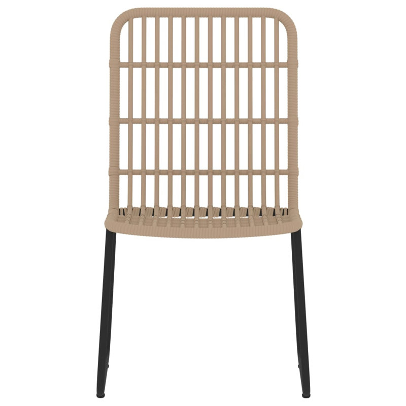 Janat 2 - Person Wicker Patio Dining Set with Square Table, Beige