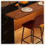 Ensemble d'îlot de cuisine 63 pouces avec éclairage à DEL et 4 tabourets de bar brun foncé - table de salle à manger en marbre noir pour espaces ouverts-1661947680-1661947687