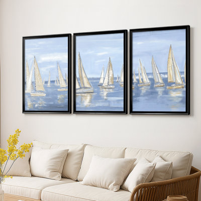 NAUTICAL Series VII - Toile tendue avec châssis sur mesure - 3 pièces
