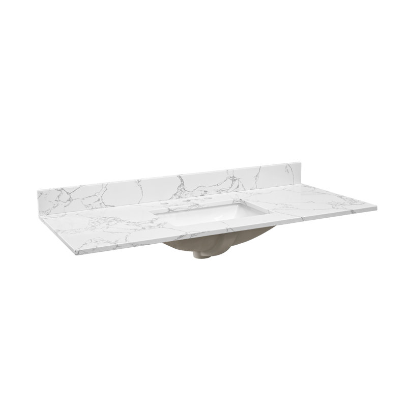 49"Engineered Marble Single Bathroom Vanity Top With Sink