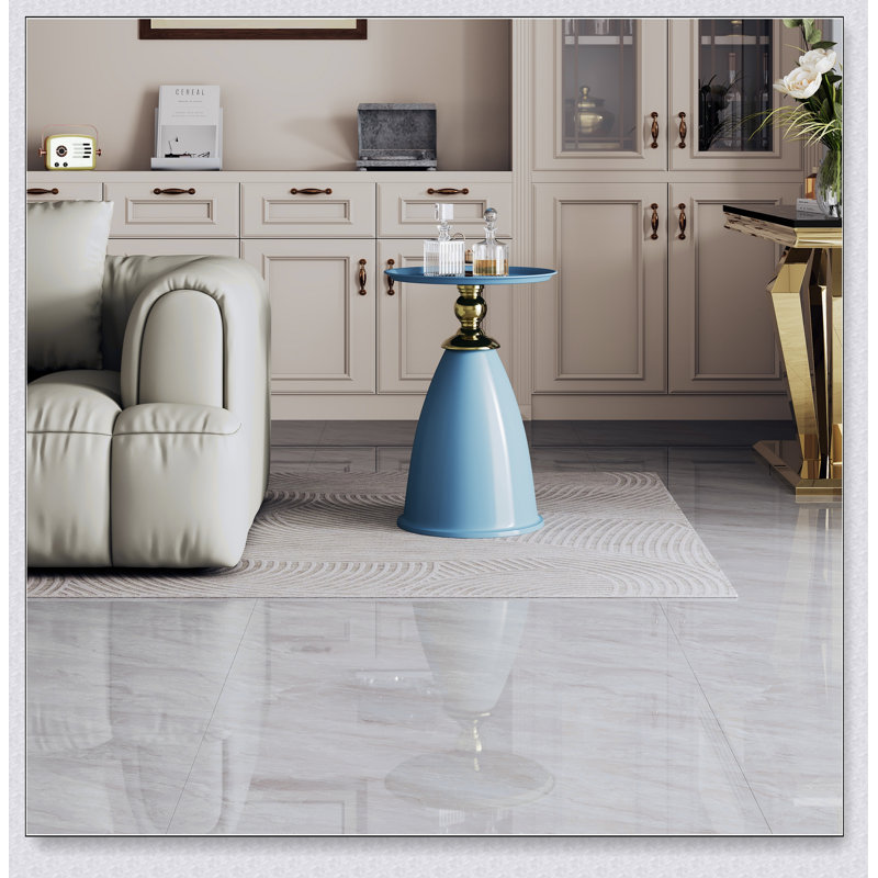 Table de bout en fer Luxury Design, table d'appoint ronde minimaliste pour petits espaces