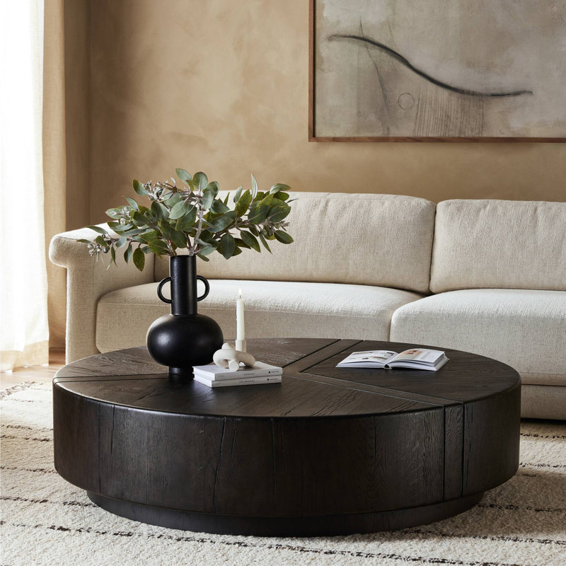 Renan Solid Wood Coffee Table, Black