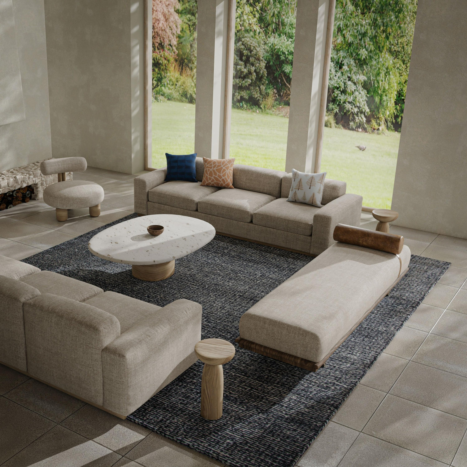 Hand-Tufted Wool Rug, Rectangle 9' x 12'