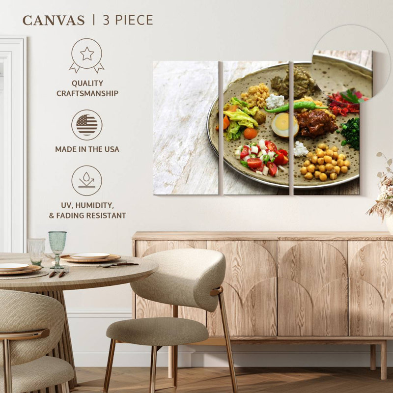 Cuisine végétarienne éthiopienne, H 20 po x l 33 po
