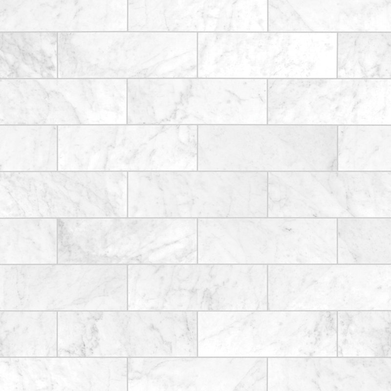 Utile 6032 Composite Direct-to-Stud Three-Piece Alcove Shower Wall Kit in Marble Carrara, 80.13" H x 59.75" W x 31.88" D
