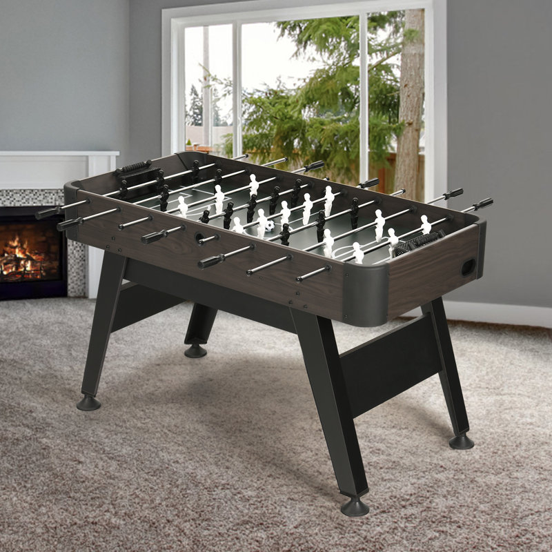 Table de babyfoot L 54 po avec tiges télescopiques RayChee, Grain de bois foncé