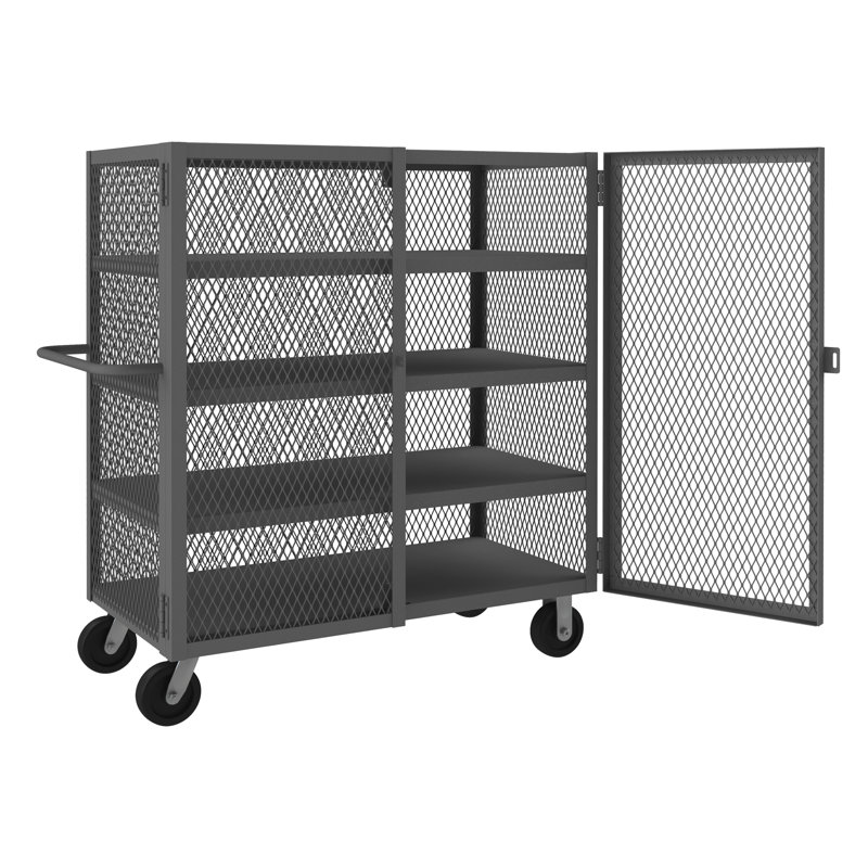 56.44'' H Utility Cart with Wheels, 56.44'' H x 66.5'' W x 26'' D
