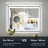 Matte Black Matel Framed Vanity Mirror with Lights, Front-lit and Back-lit, Memory Function, 3 Color Temperatures, Dimmable Light & Anti-fog Tempered Glass ETL Listed LED Mirror-985932546-985932550