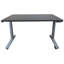 Bureau d'ordinateur réglable en acier inoxydable de 60 po brun et blanc-1526685762-1533609989