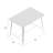 Kreig Rubberwood Rectangular Solid Wood Top with Steel Base Dining Table-1218708938