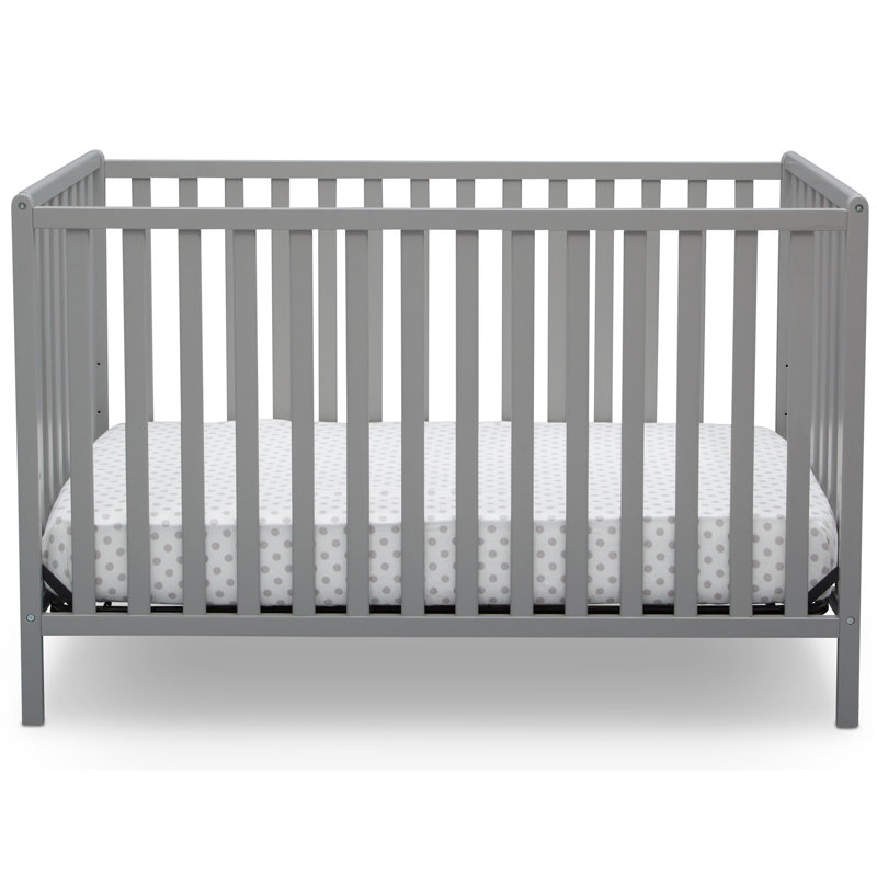 Delta Children Grey 4-in-1 Convertible Crib with Adjustable Mattress Heights