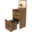 Meuble-lavabo 3-en-1 avec éclairage de bureau et tabouret confortable