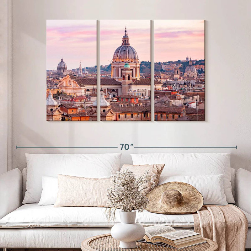 Sebbie Rome Sunset Scenery, 32" H x 50" W