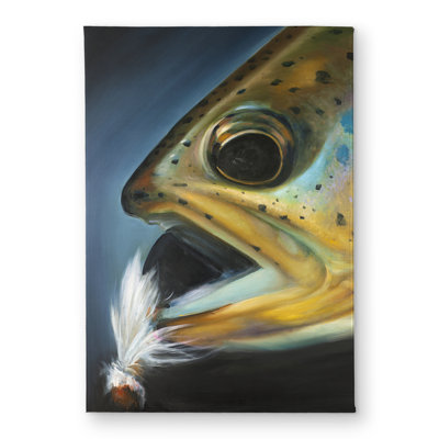 Golden Trout Fly Fishing Mat - Rustic Indoor Outdoor Decor