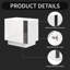  Table de bout avec rangement Bhhatu Highgloss, blanc-777915794