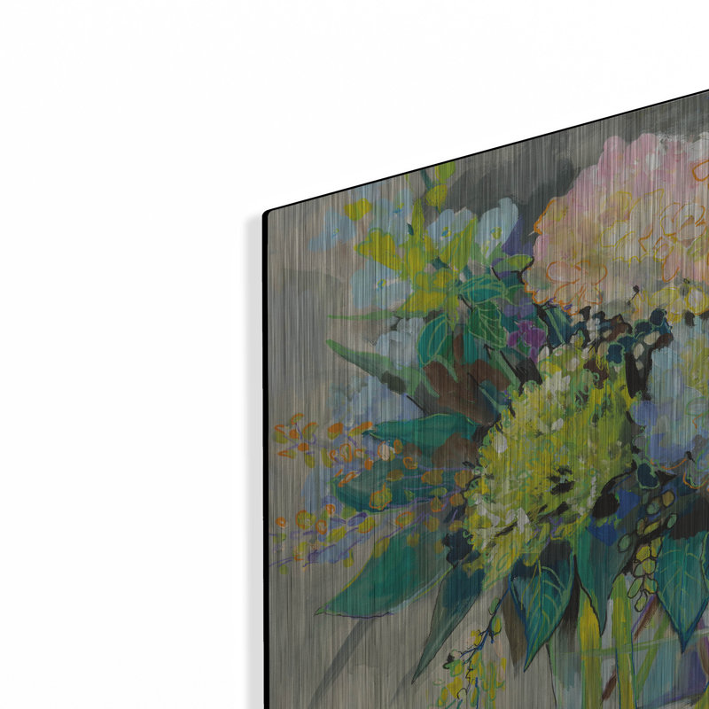 "Hortensias du jardin" par Jeanette Vertentes, H 24 po x l 24 po