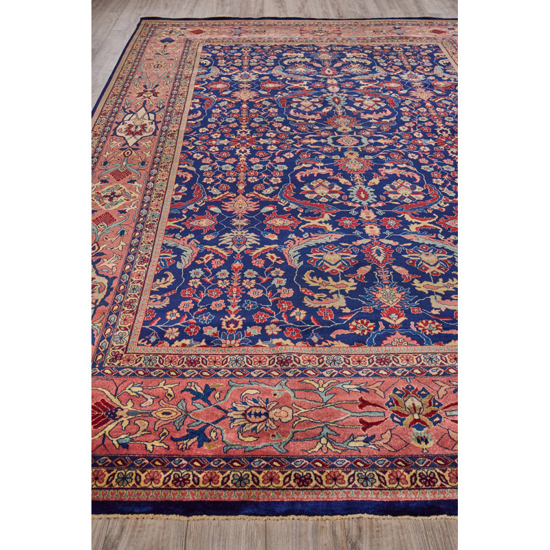 Mohajeran One-of-a-Kind 10' x 14' Hand-Knotted Wool Floral Rug
