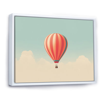 " Coral Hot Air Ballon Minimalist II "