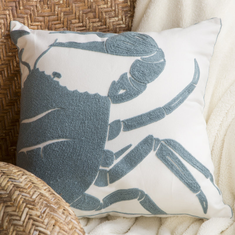 Oreiller bleu crabe