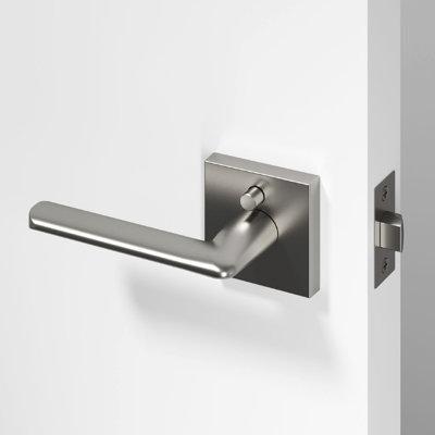 Mirra Privacy Door Lever Modern Concealed Design For (Bed & Bath) – Sleek Minimalist Style in Brushed Nickel