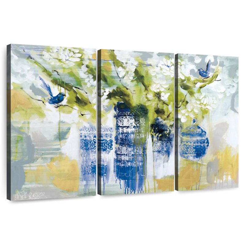 Avery Blue Wrens, 48" H x 74" W