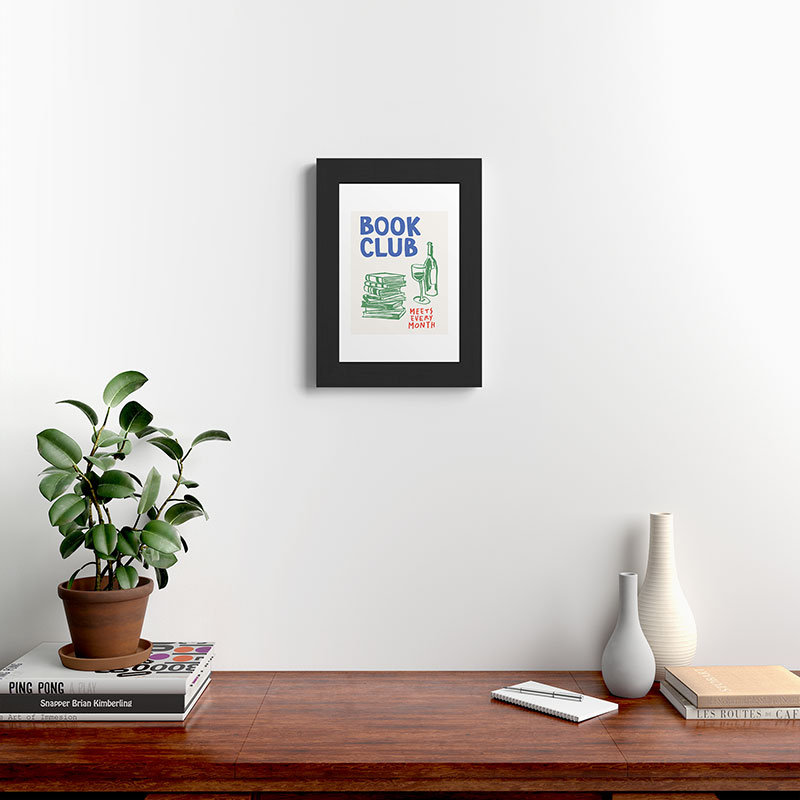 «April Lane Art Book Club», reproduction d'art encadrée, H 19 po x l 13 po x P 1,5 po, Noir