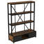 3-shelf Metal Open Bookcase With 2 Drawers And Led-1298279291