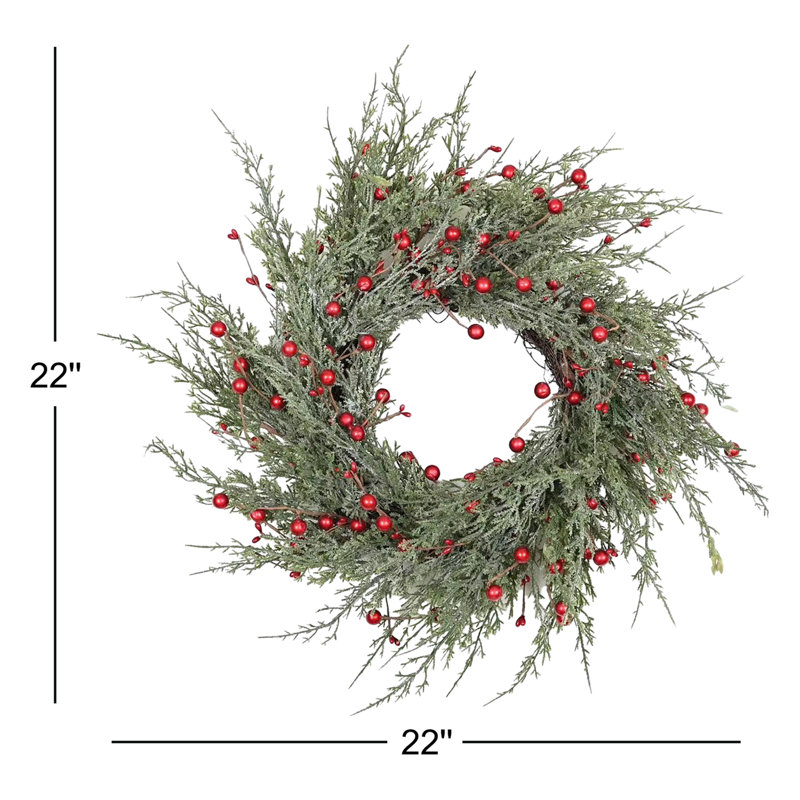 22" W Artificial Artificial Berry Wreath