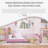 Rainbow Upholstered Daybed, Cute Princess Style, Colorful & Pink, For Kids & Teens
