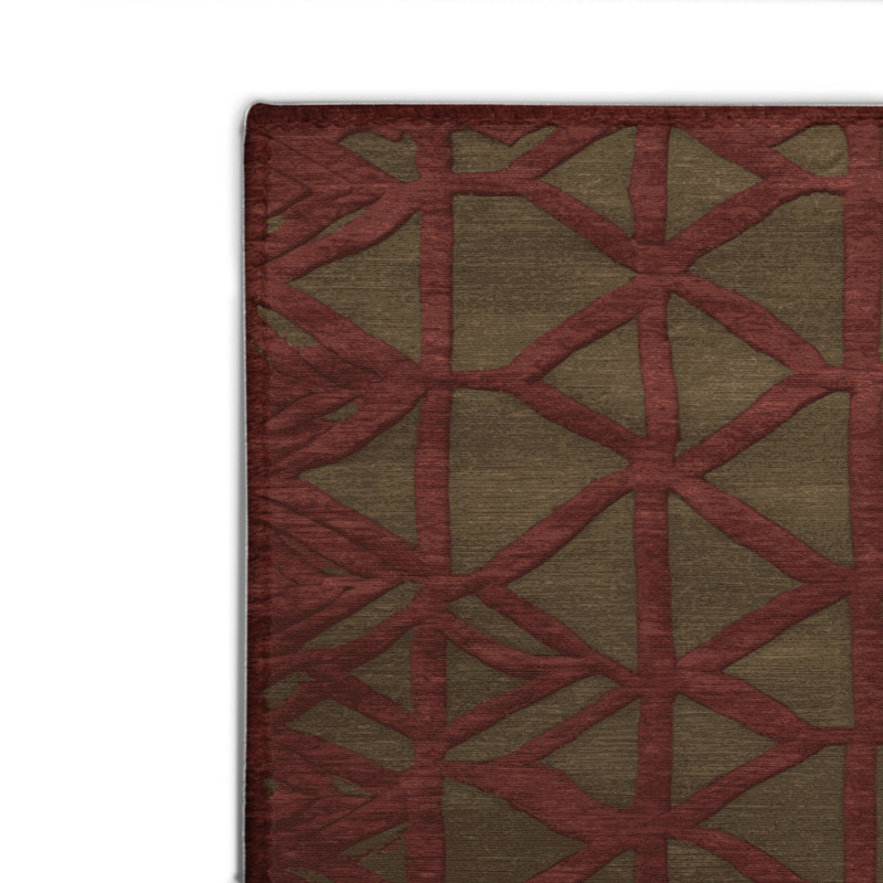 Tapis brun intérieur et extérieur Trellis, Rectangle 4pi x 6 pi