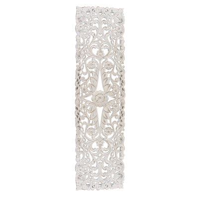 59.8x15.7x1.4" Floral Vine Panel, Decorative Wall Sculpture