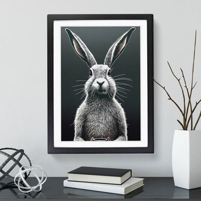 Monochrome Hare - Single Picture Frame Print