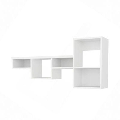 Modern Floating Shelves, Wall-Mounted Shelf Unit With 5 Shelf