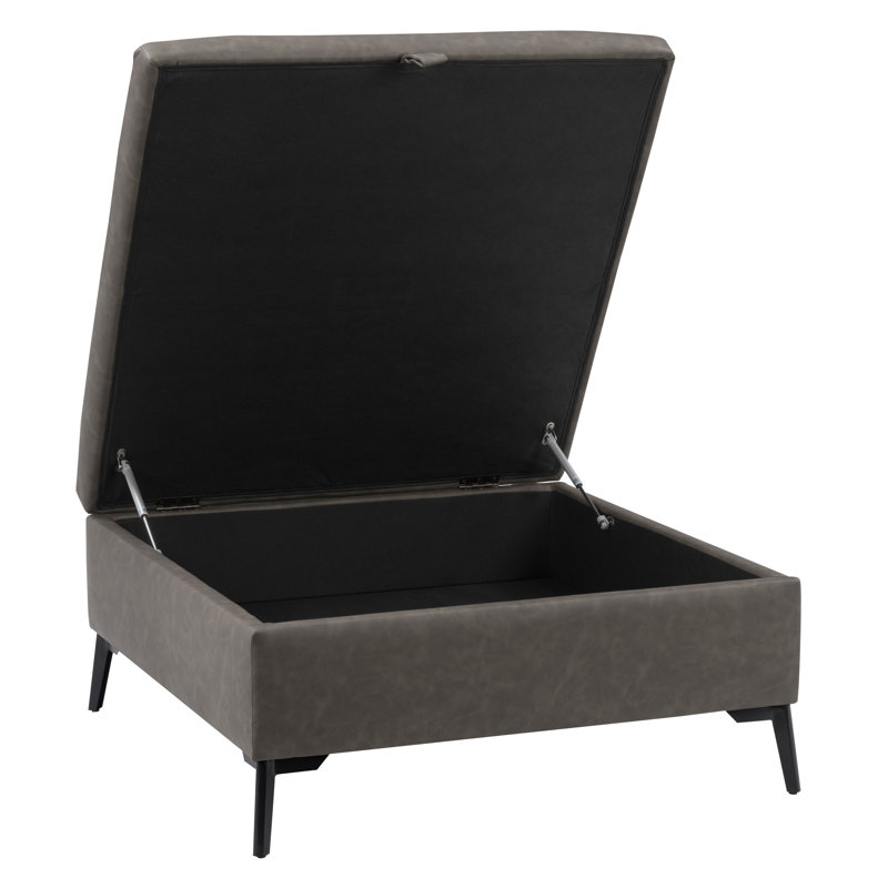 Orren Ellis 8A9AC144B7FC45FE80BF406E75B64D0E Repose-pieds carré Mychel, Similisuède gris