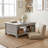 Weston Traditional 31.5" W Square Coffee Table With Shelf-743965988