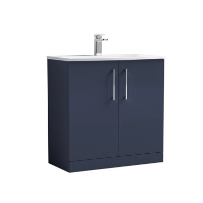 810mm Single Bathroom Vanity with Drop In Vitreous China Basin