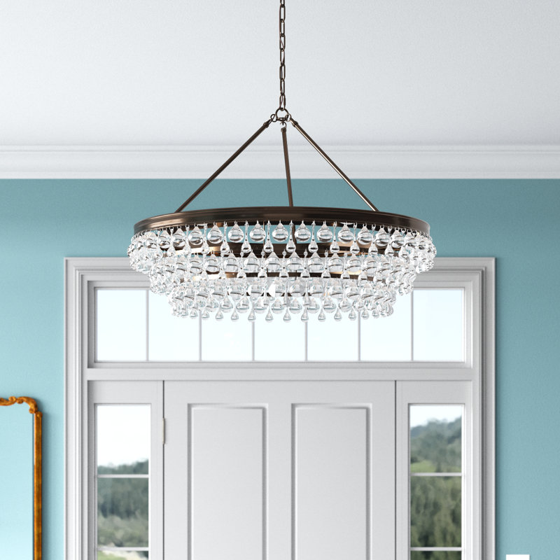 Freddy 6 - Light Dimmable Tiered Chandelier, Vibrant Bronze