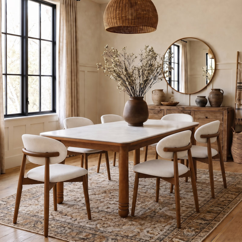 63" 7-Piece Sintered Stone Table Set