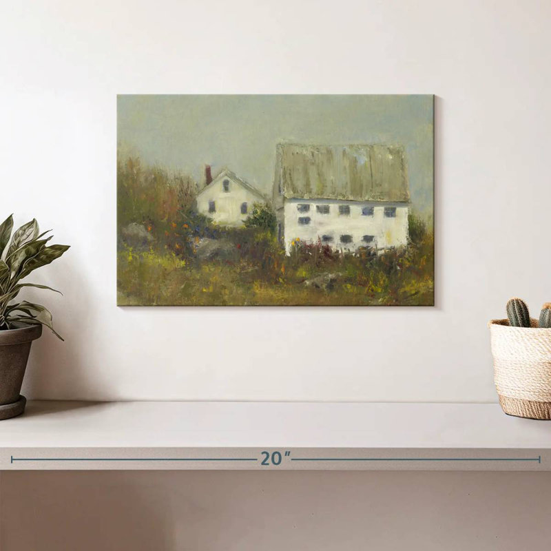 Lilie White Barn II, 8" H x 12" W