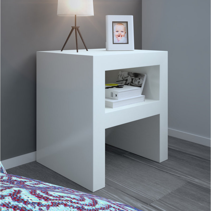 Agosta 45cm W Manufactured Wood Bedside Table