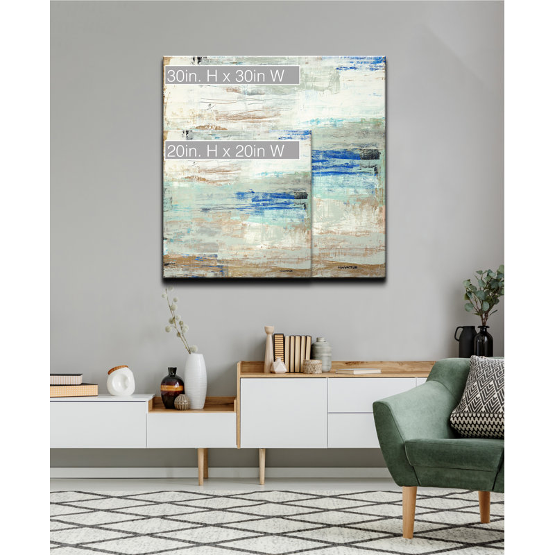 «Shore Break» par Norman Wyatt Jr. - reproduction sur toile tendue, H 20 po x l 20 po x P 1,5 po
