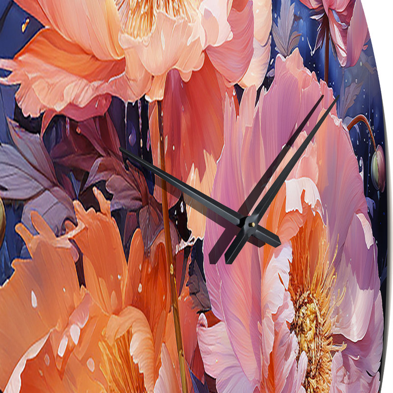 Daleigh - Horloge murale florale, Moyenne