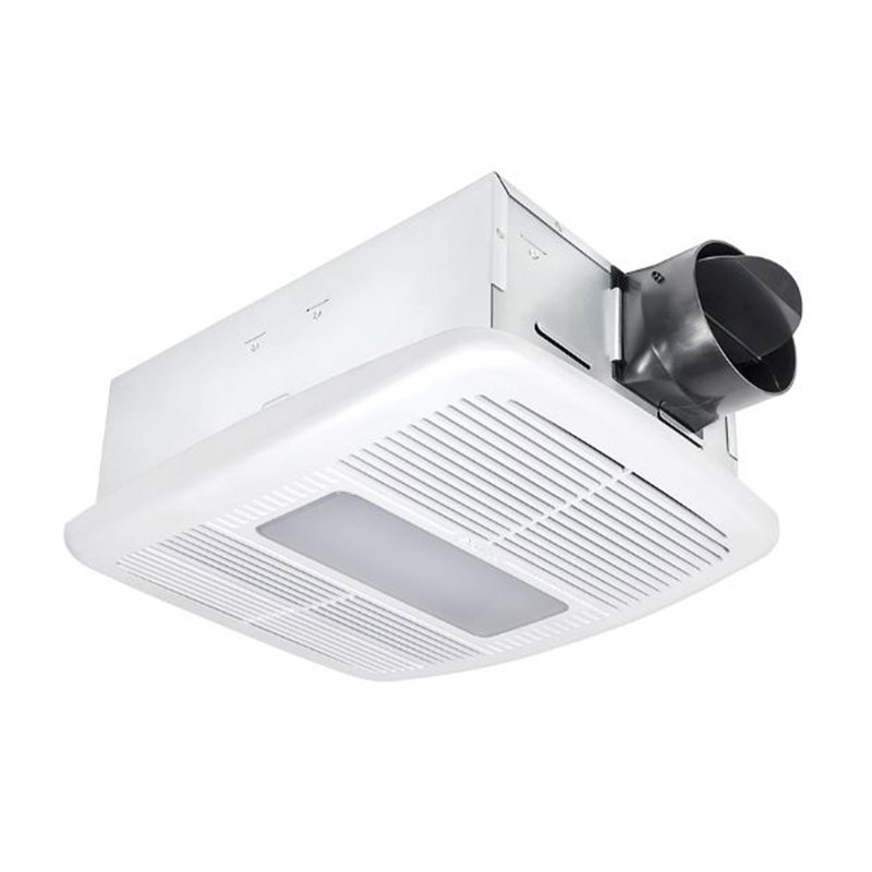 Ventilateur de salle de bain 80 CFM, 80 pi³ / min avec lampe fluocompacte et chauffage
