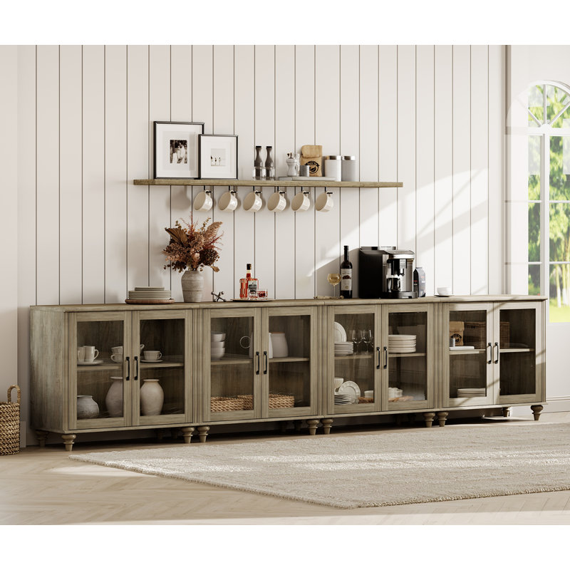 Scarlett 135.4'' Sideboard, Wash Gray