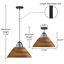 Luminaire suspendu mangue teint en noyer noir 17,25 po Akey