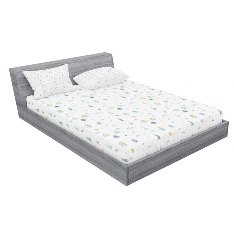 Scandinavian Microfiber Sheet Set, Queen Sheet Set with Fitted Sheet