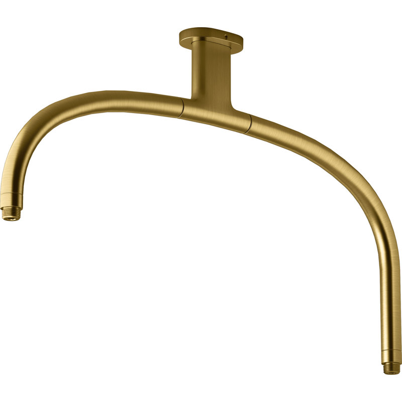 Statement Iconic Dual Shower Arm, Vibrant Brushed Moderne Brass